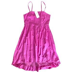 Sim & Sam Junior's Hi-Low A-line Mini Dress Sleeveless 100%Cotton Size M Azafran